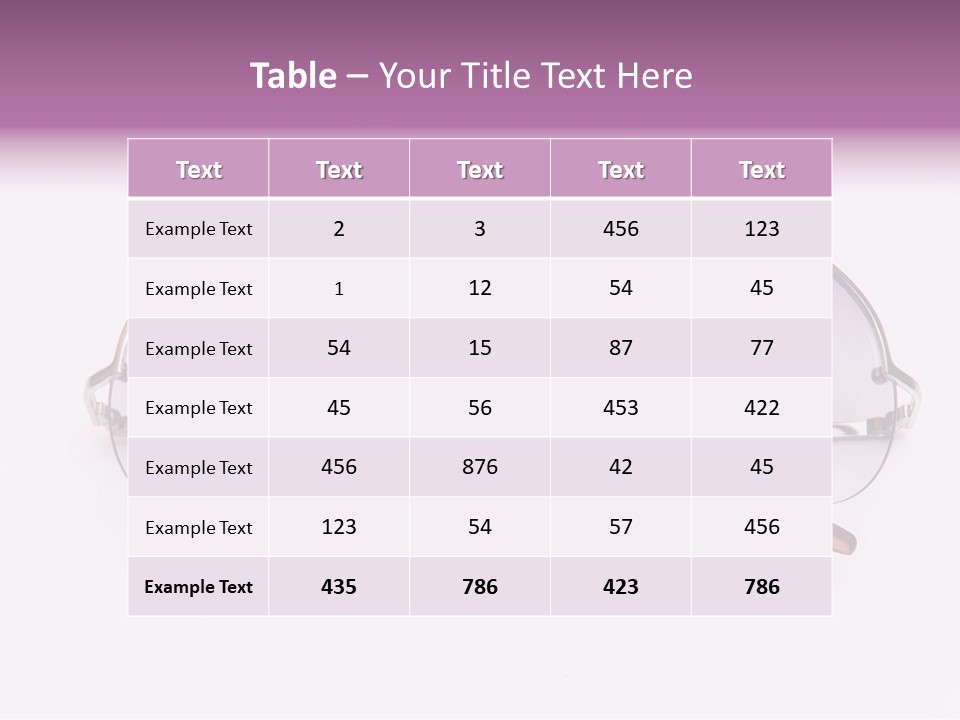 Cute Isolated Glasses PowerPoint Template