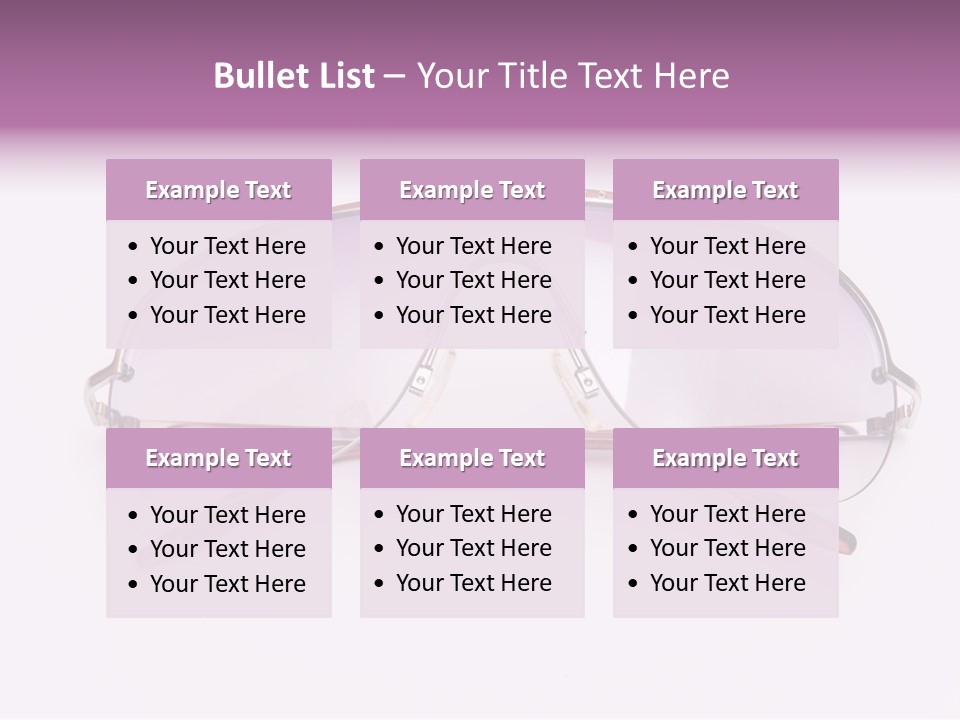 Cute Isolated Glasses PowerPoint Template