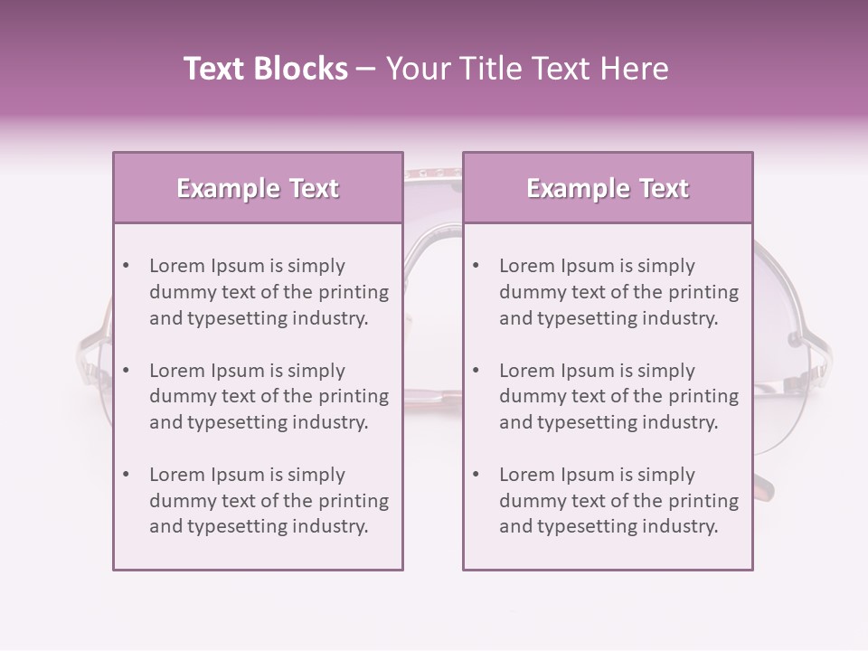 Cute Isolated Glasses PowerPoint Template