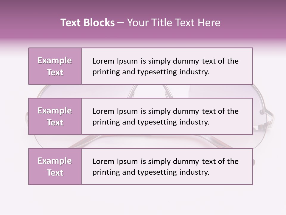 Cute Isolated Glasses PowerPoint Template