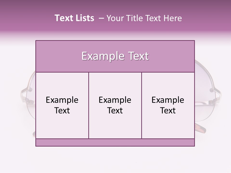 Cute Isolated Glasses PowerPoint Template