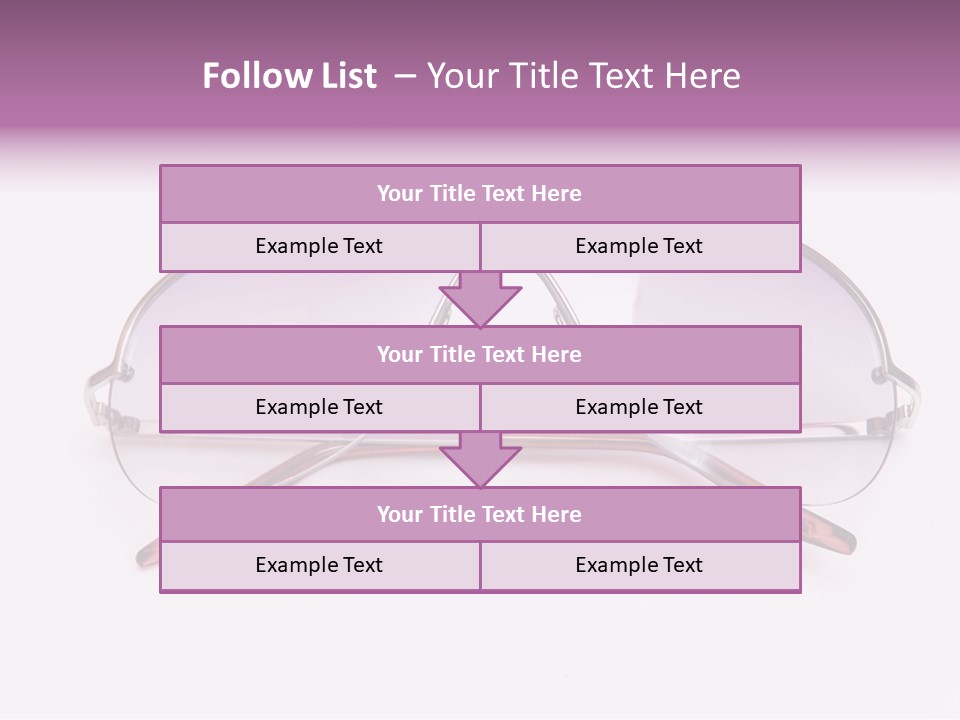 Cute Isolated Glasses PowerPoint Template