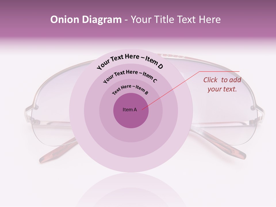 Cute Isolated Glasses PowerPoint Template