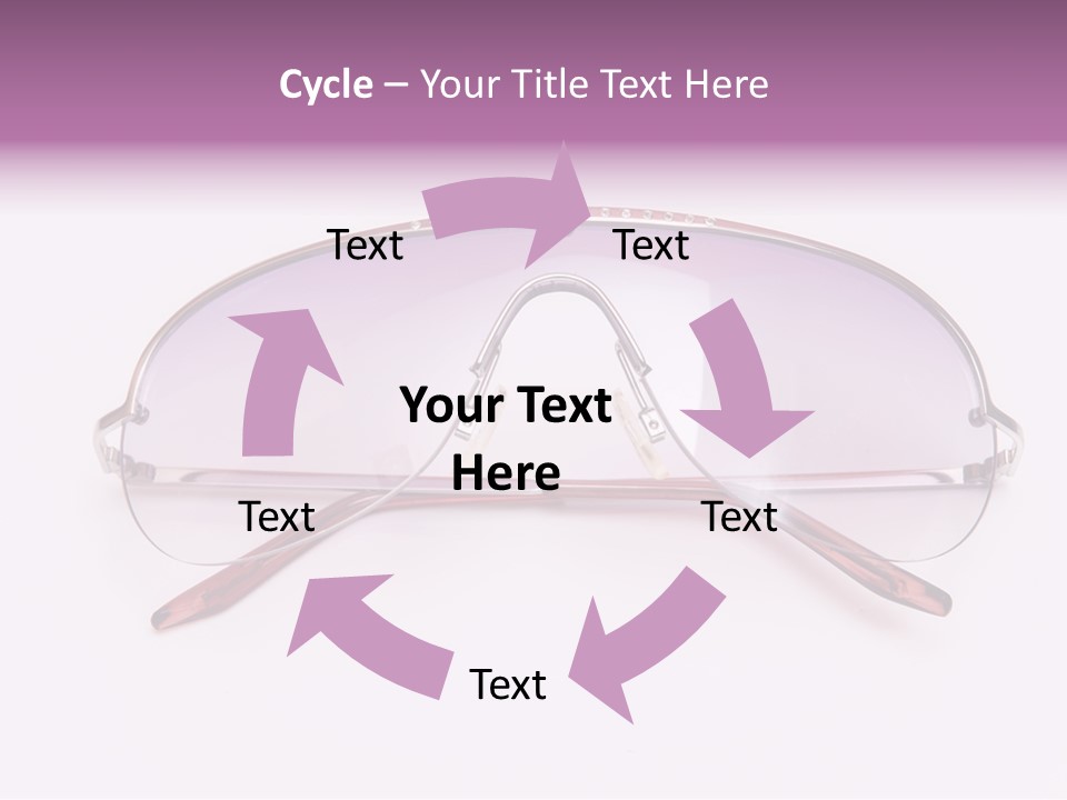 Cute Isolated Glasses PowerPoint Template