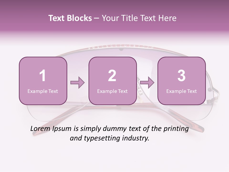 Cute Isolated Glasses PowerPoint Template