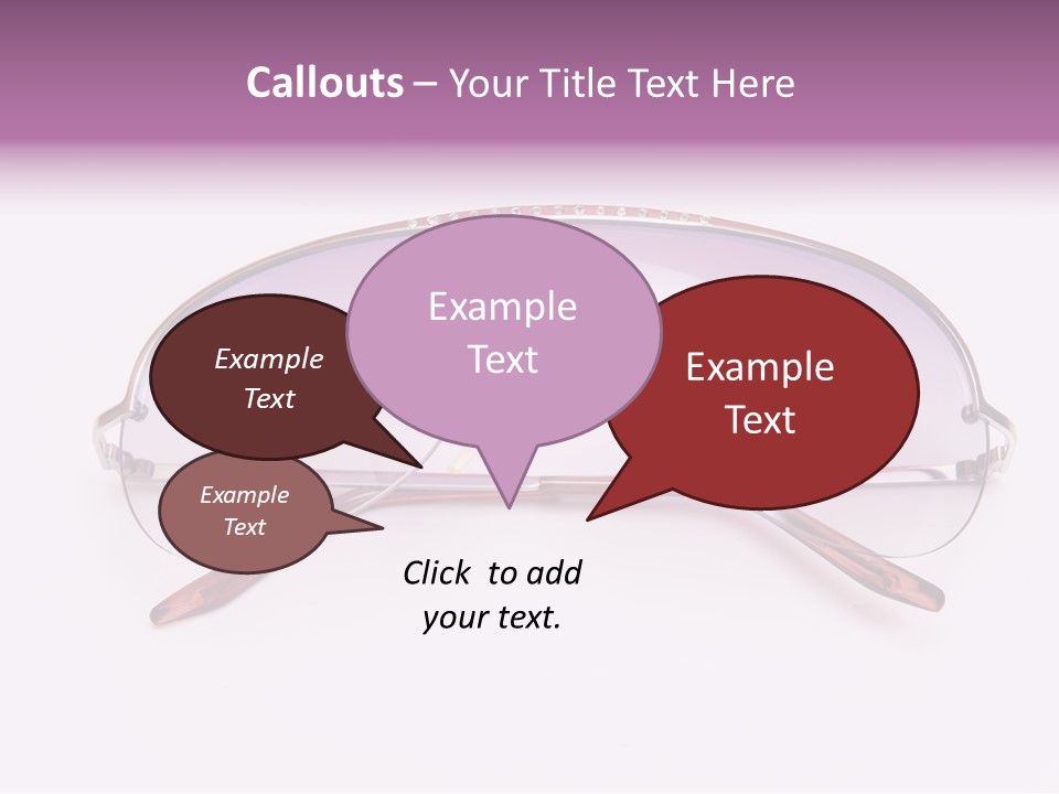 Cute Isolated Glasses PowerPoint Template