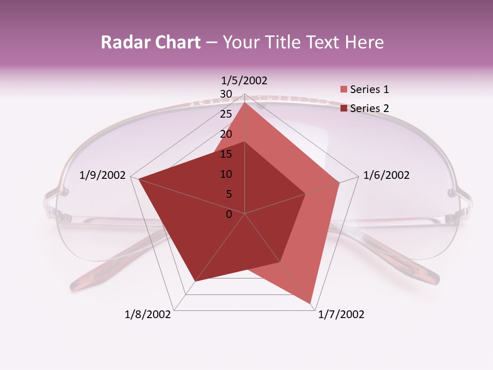 Cute Isolated Glasses PowerPoint Template