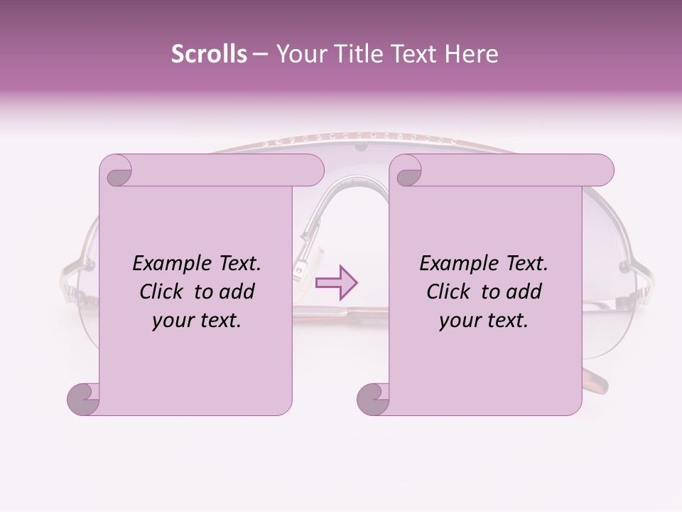 Cute Isolated Glasses PowerPoint Template