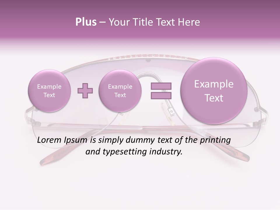 Cute Isolated Glasses PowerPoint Template