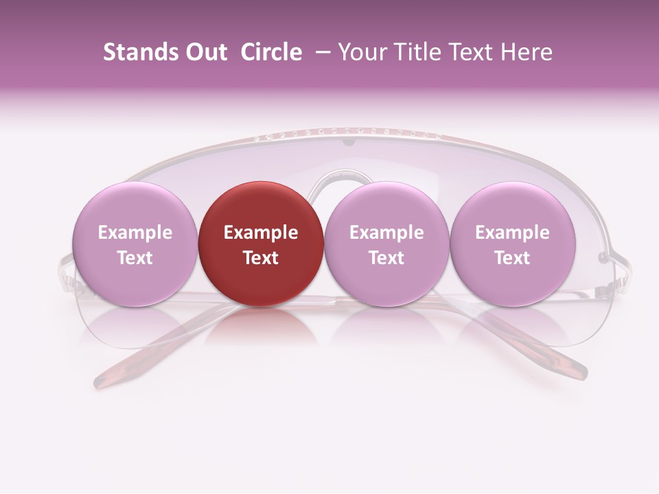 Cute Isolated Glasses PowerPoint Template