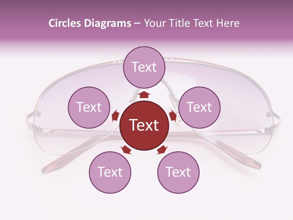 Cute Isolated Glasses PowerPoint Template