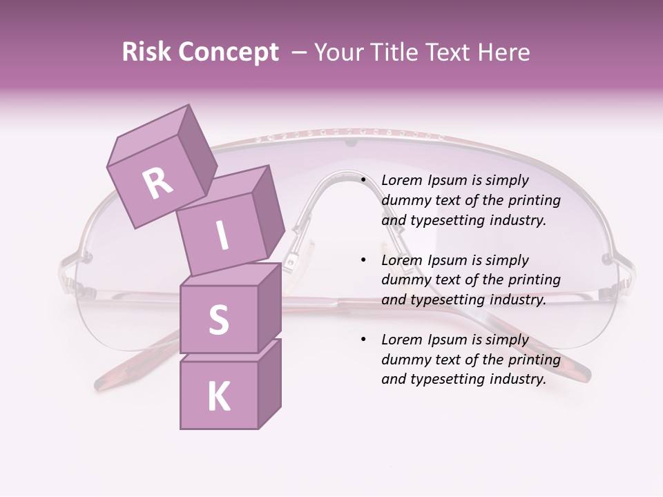 Cute Isolated Glasses PowerPoint Template