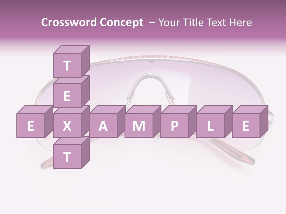 Cute Isolated Glasses PowerPoint Template