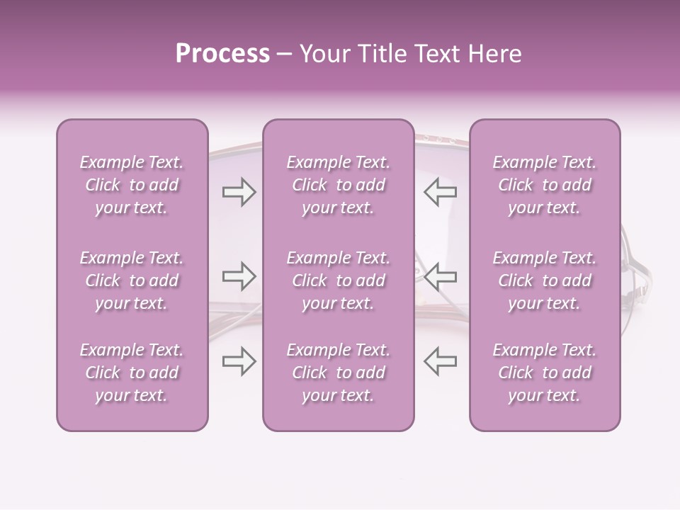 Cute Isolated Glasses PowerPoint Template