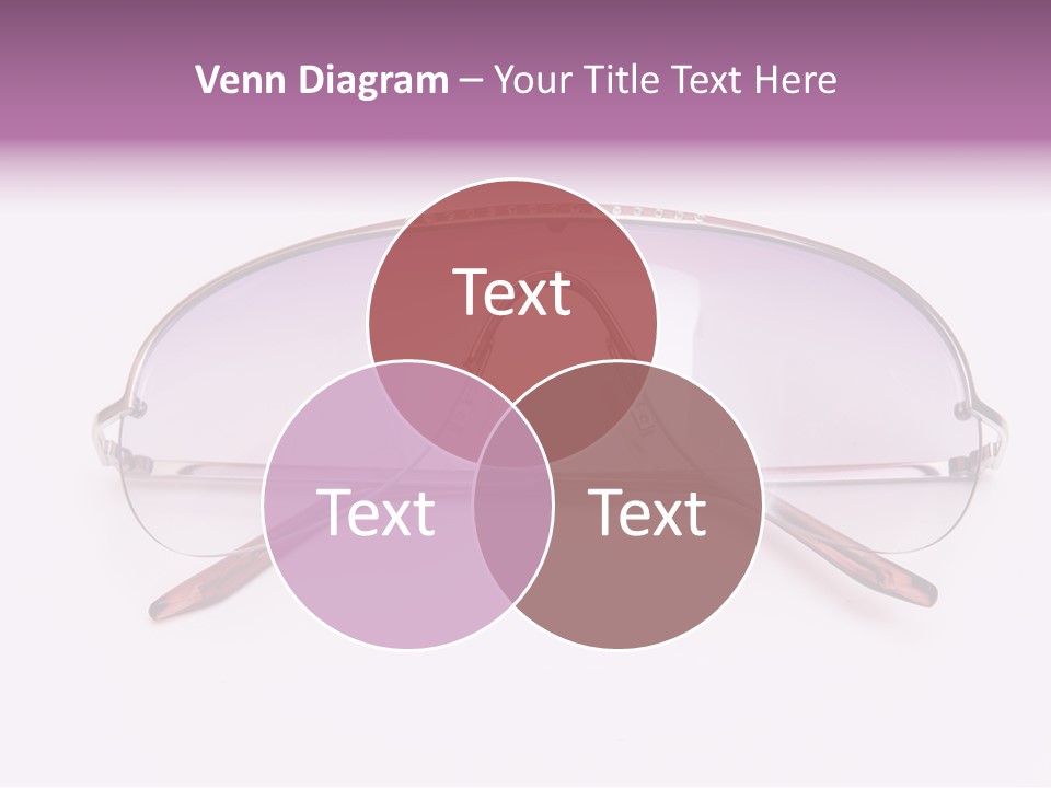 Cute Isolated Glasses PowerPoint Template