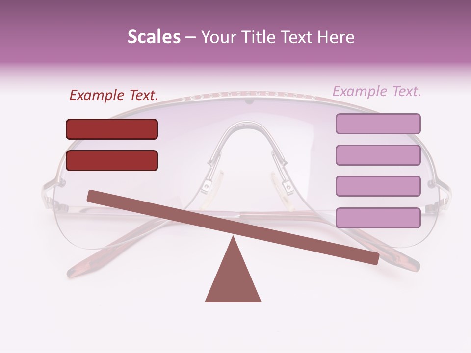 Cute Isolated Glasses PowerPoint Template