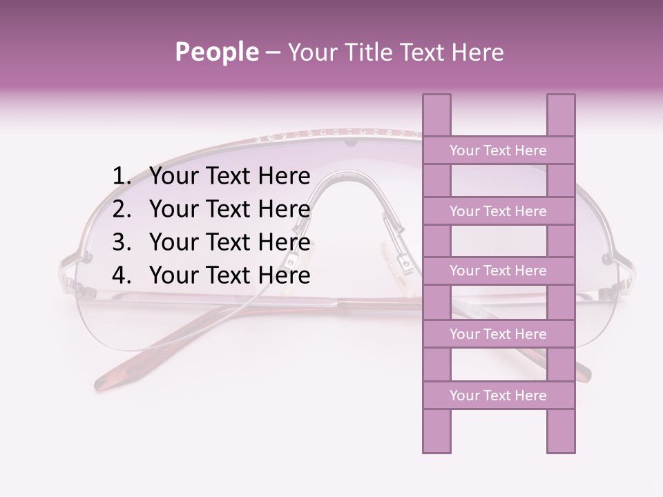 Cute Isolated Glasses PowerPoint Template