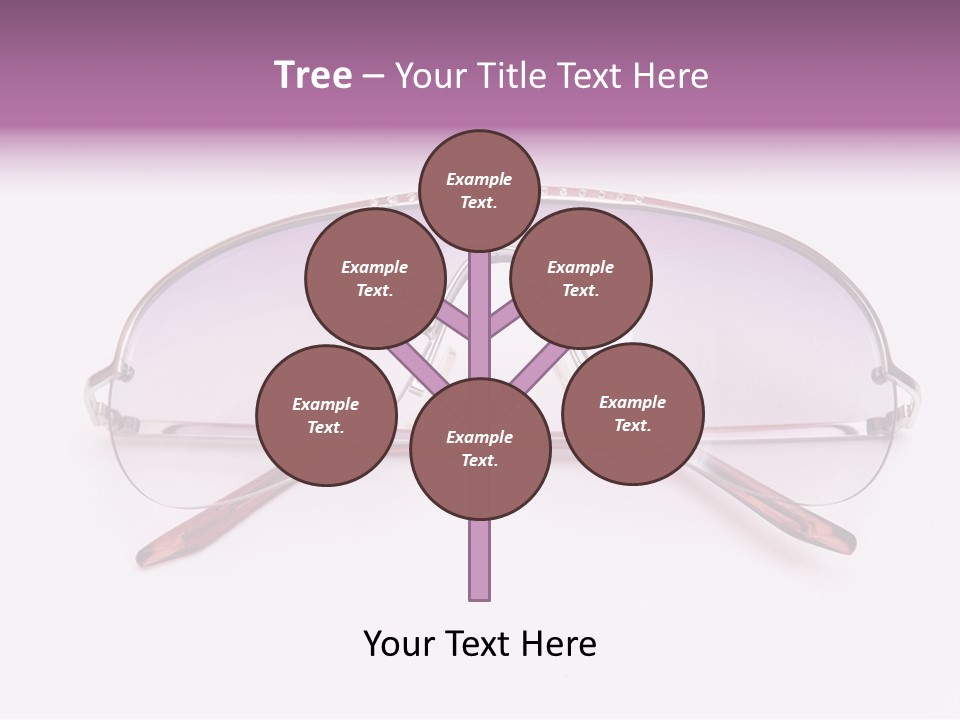 Cute Isolated Glasses PowerPoint Template