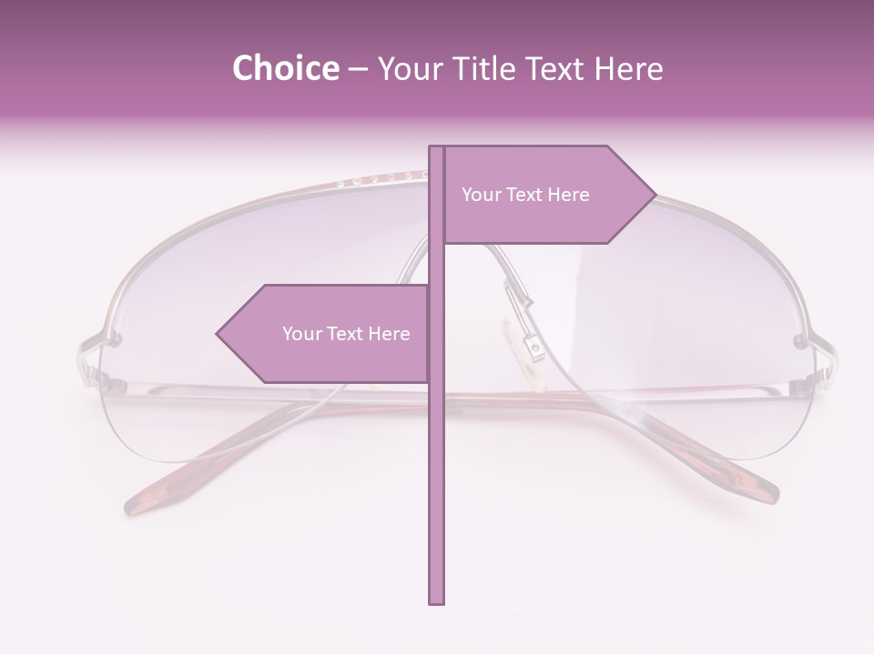 Cute Isolated Glasses PowerPoint Template