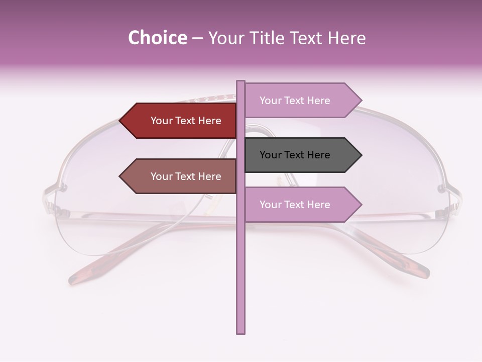 Cute Isolated Glasses PowerPoint Template