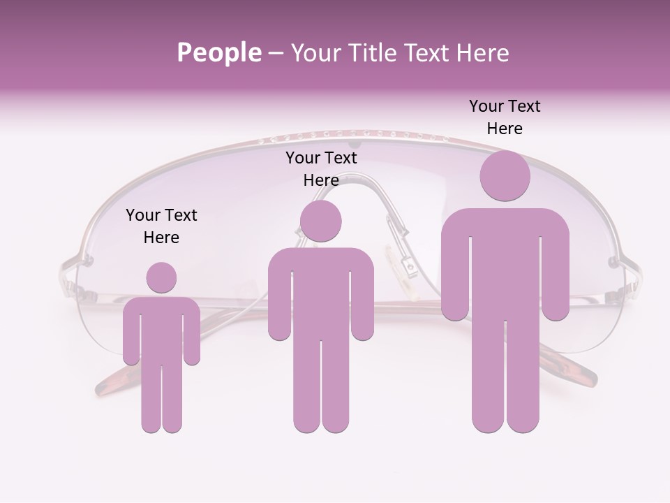 Cute Isolated Glasses PowerPoint Template