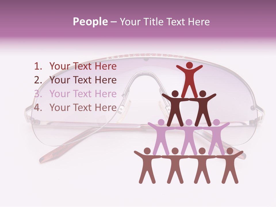 Cute Isolated Glasses PowerPoint Template
