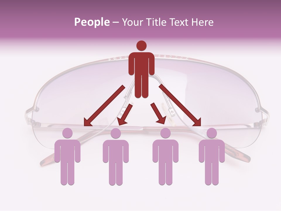 Cute Isolated Glasses PowerPoint Template