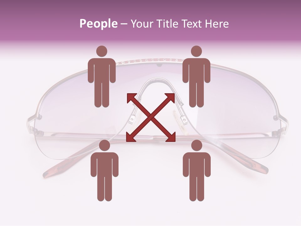 Cute Isolated Glasses PowerPoint Template