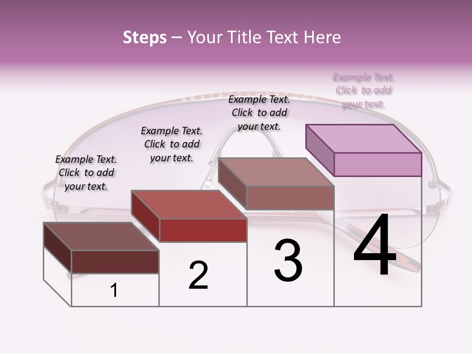 Cute Isolated Glasses PowerPoint Template