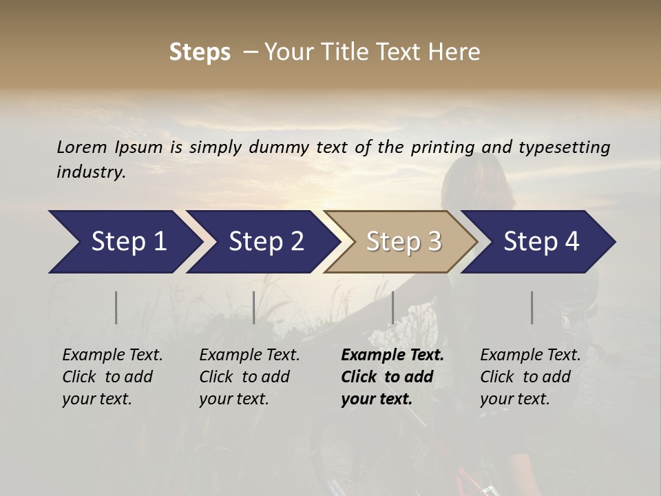 Hiking Leisure Peak PowerPoint Template