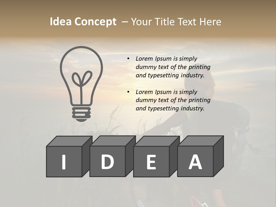 Hiking Leisure Peak PowerPoint Template