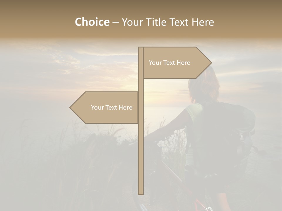 Hiking Leisure Peak PowerPoint Template