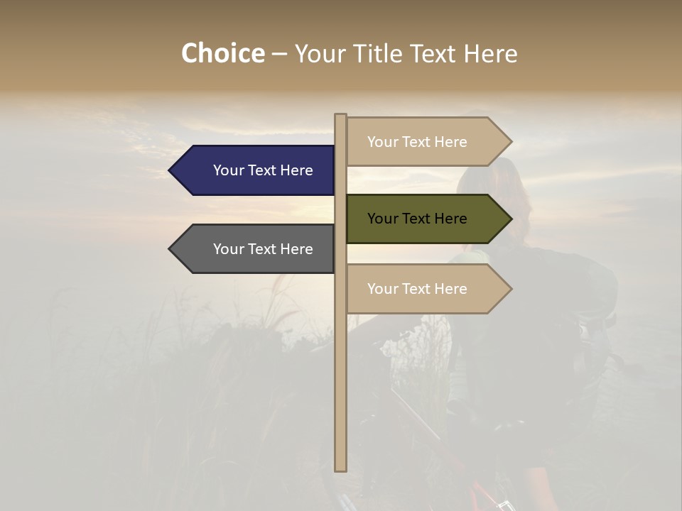 Hiking Leisure Peak PowerPoint Template