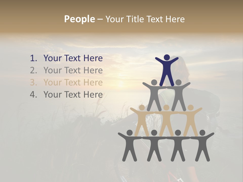 Hiking Leisure Peak PowerPoint Template