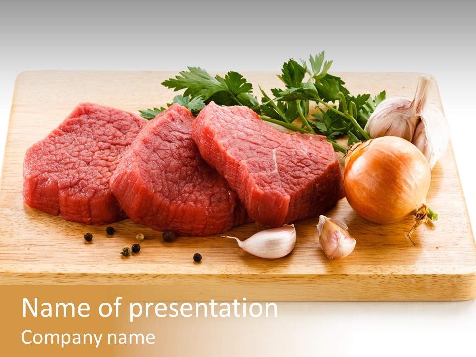 Kitchen Chop Pepper PowerPoint Template