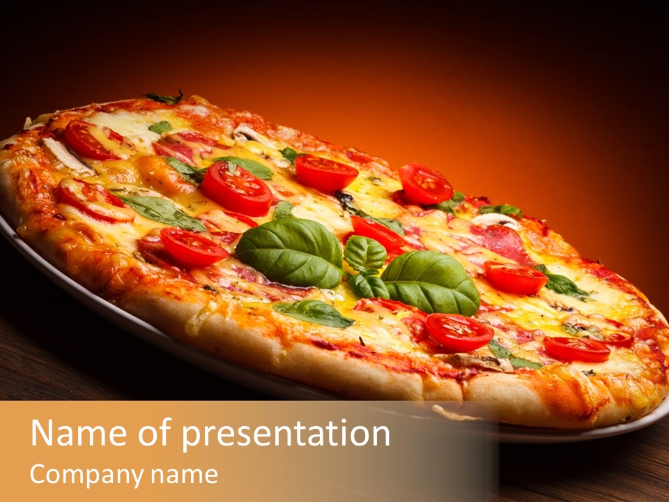 Mushroom Ham Champignon PowerPoint Template