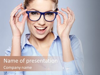 Background Looking Glasses PowerPoint Template