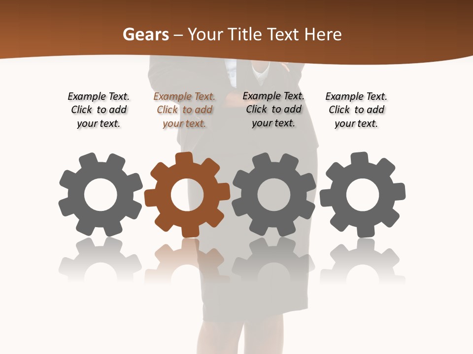 Girl Work People PowerPoint Template