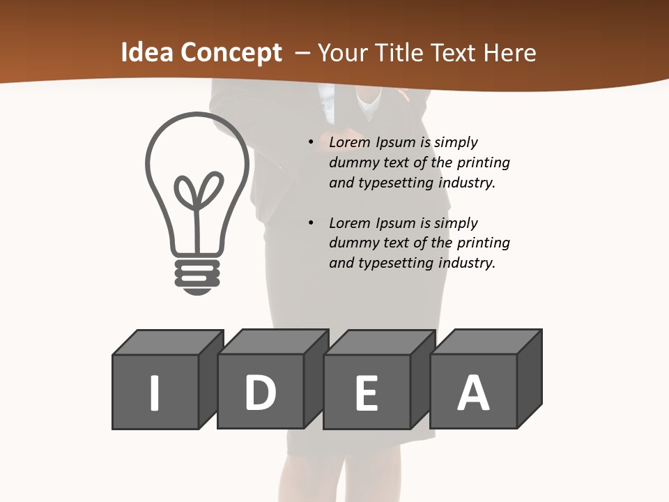 Girl Work People PowerPoint Template