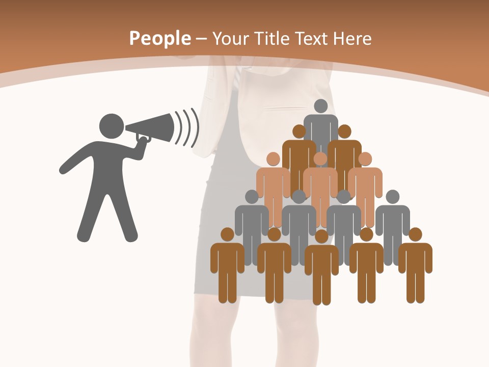 Person Megaphone Senior PowerPoint Template