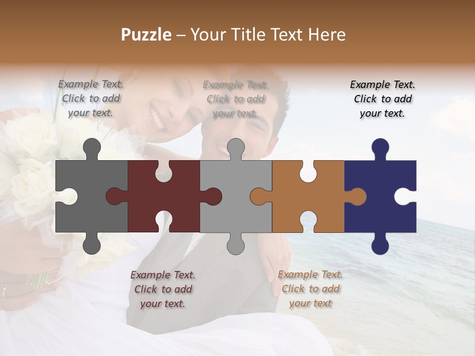 Bridal Dress Celebration Happy PowerPoint Template