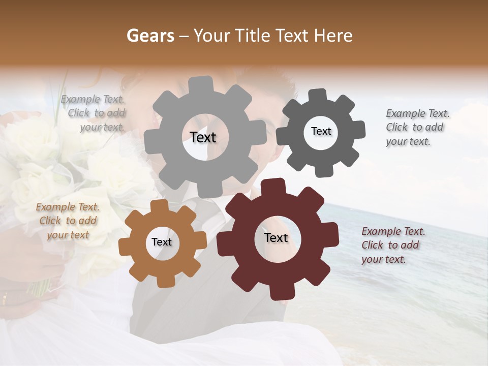 Bridal Dress Celebration Happy PowerPoint Template