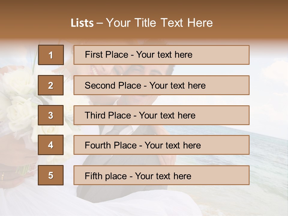 Bridal Dress Celebration Happy PowerPoint Template