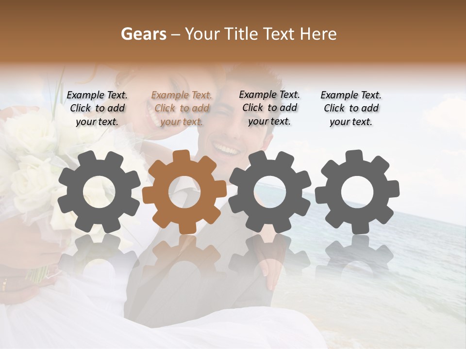 Bridal Dress Celebration Happy PowerPoint Template