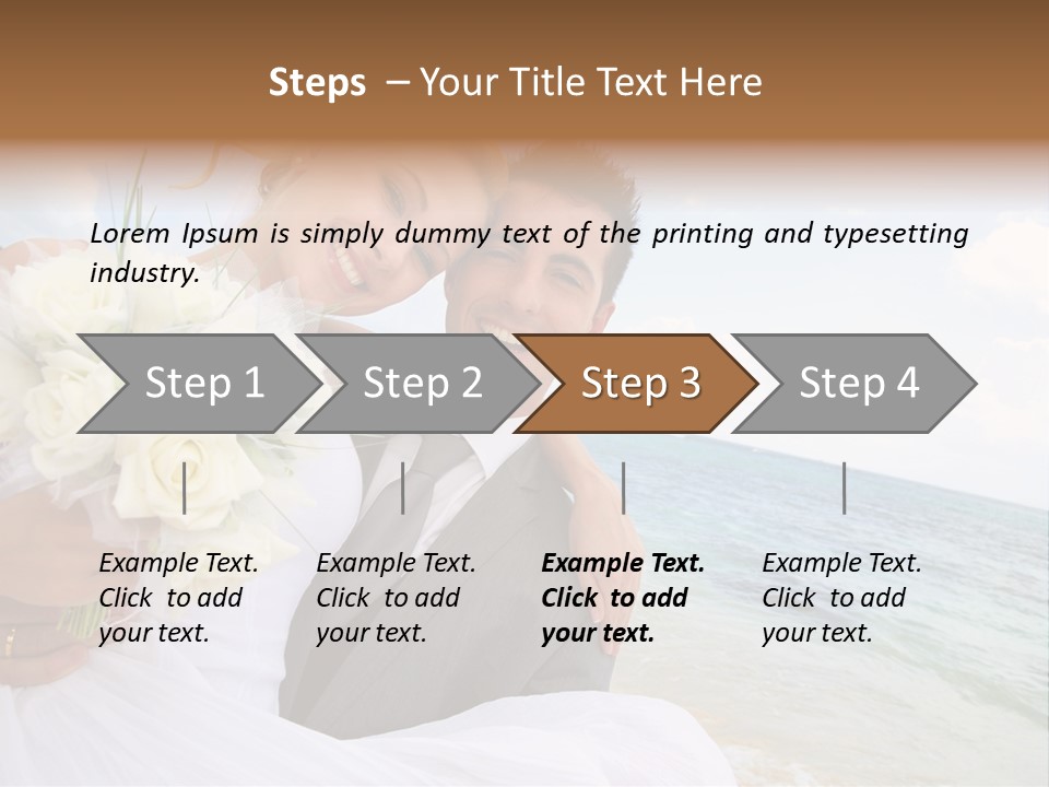 Bridal Dress Celebration Happy PowerPoint Template