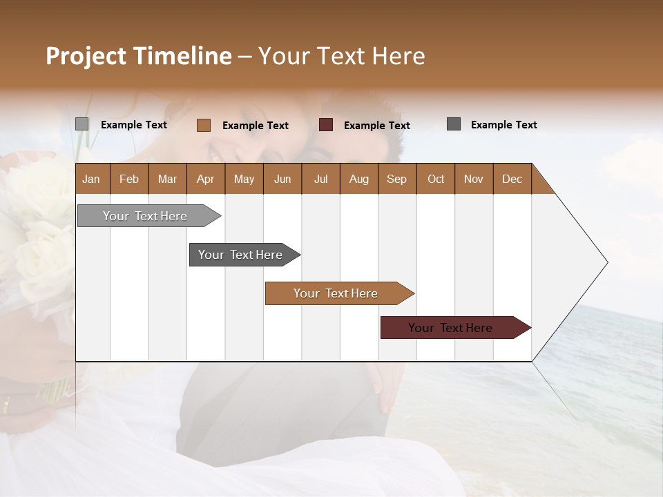 Bridal Dress Celebration Happy PowerPoint Template