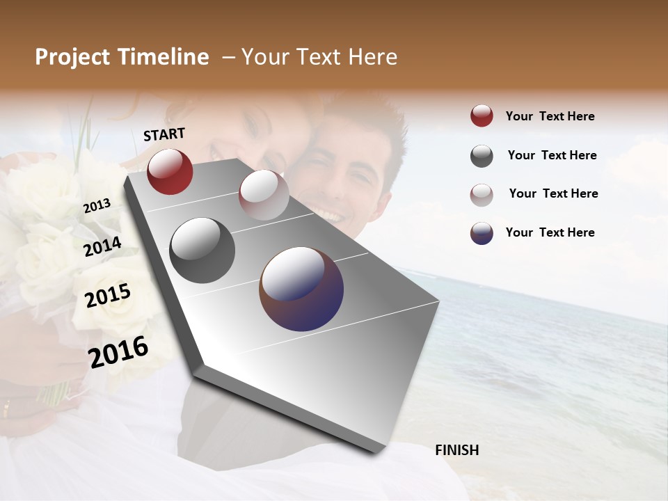 Bridal Dress Celebration Happy PowerPoint Template