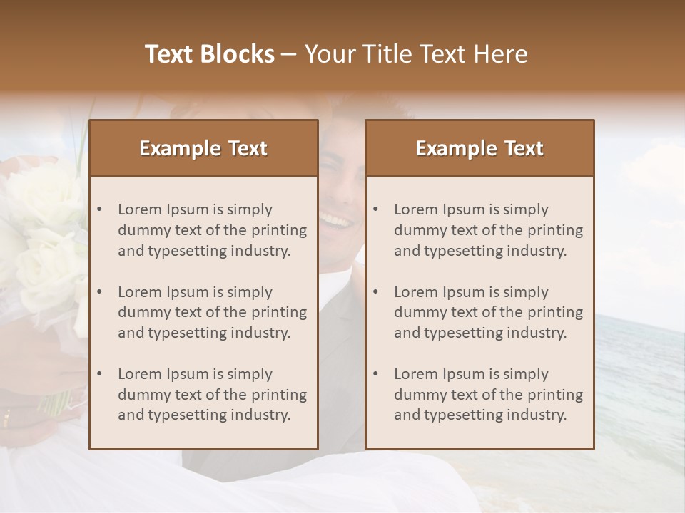 Bridal Dress Celebration Happy PowerPoint Template