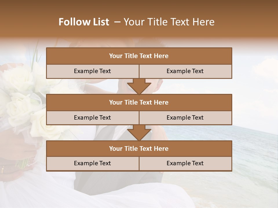 Bridal Dress Celebration Happy PowerPoint Template