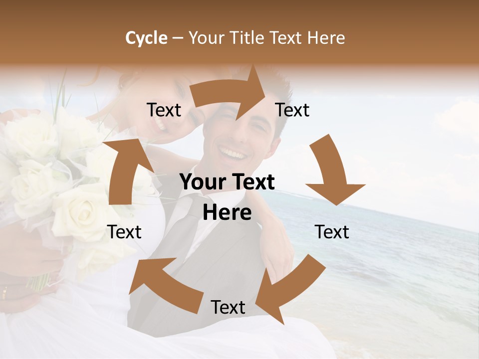 Bridal Dress Celebration Happy PowerPoint Template